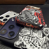 Feline Animal Magnetic Charging Shockproof Case for iPhone
