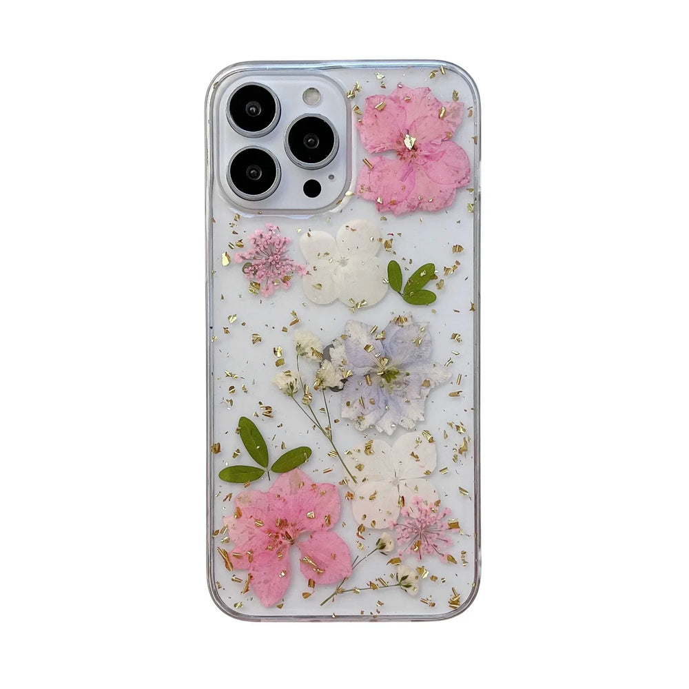 Cute Flower Clear Shockproof Case for iPhone