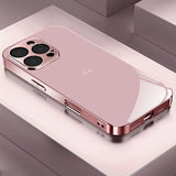 Light Pink Minimalist Heart Electroplated Case for iPhone