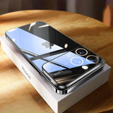 Luxury Plating Clear Hard PC Glass Lens Camera Protection Case For iPhone