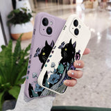 Cat Playing Cartoon Design Phone Case for iPhone