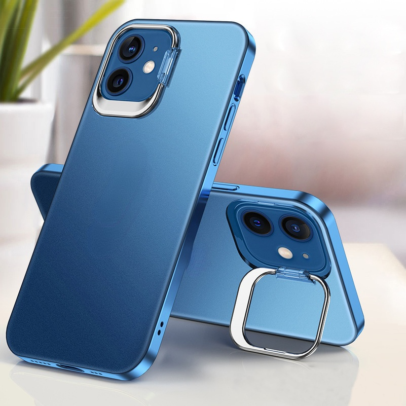 Ultra Thin Metal Holder Stand Case For iPhone