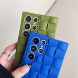 삼성용 3D 큐브 그리드 매트 실리콘 케이스 
