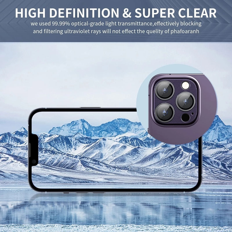 📸📸iPhone Metal Camera Glass Protector 3D Full Coverage Camera Lens Protector