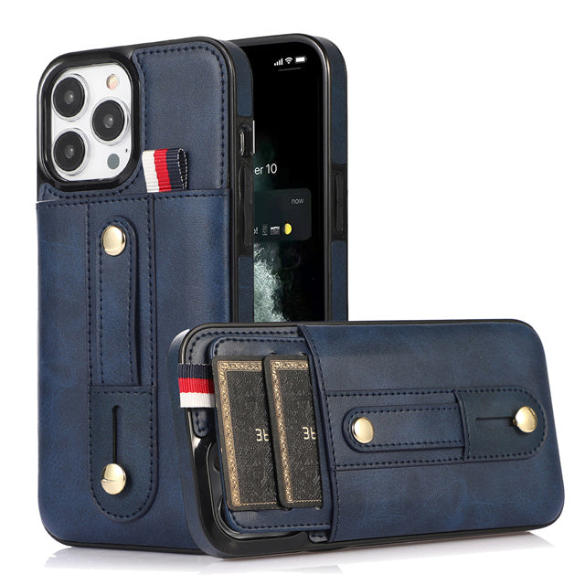 Luxury Leather Wallet Case For iPhone