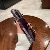 🍎Luxury Gradient Glitter Purple Phone Case Fashion Transparent Shockproof Case For iPhone