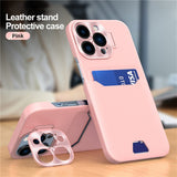 Luxury Leather Card Holder Case For iPhone
