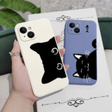 Big Black Cat Phone Case For iPhone