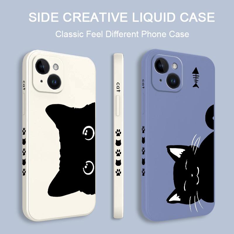 Big Black Cat Phone Case For iPhone